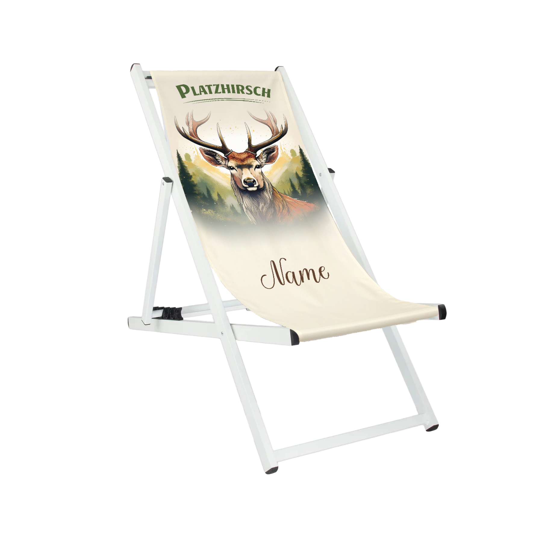 Liegestuhl | personalisierbar - Hirsch