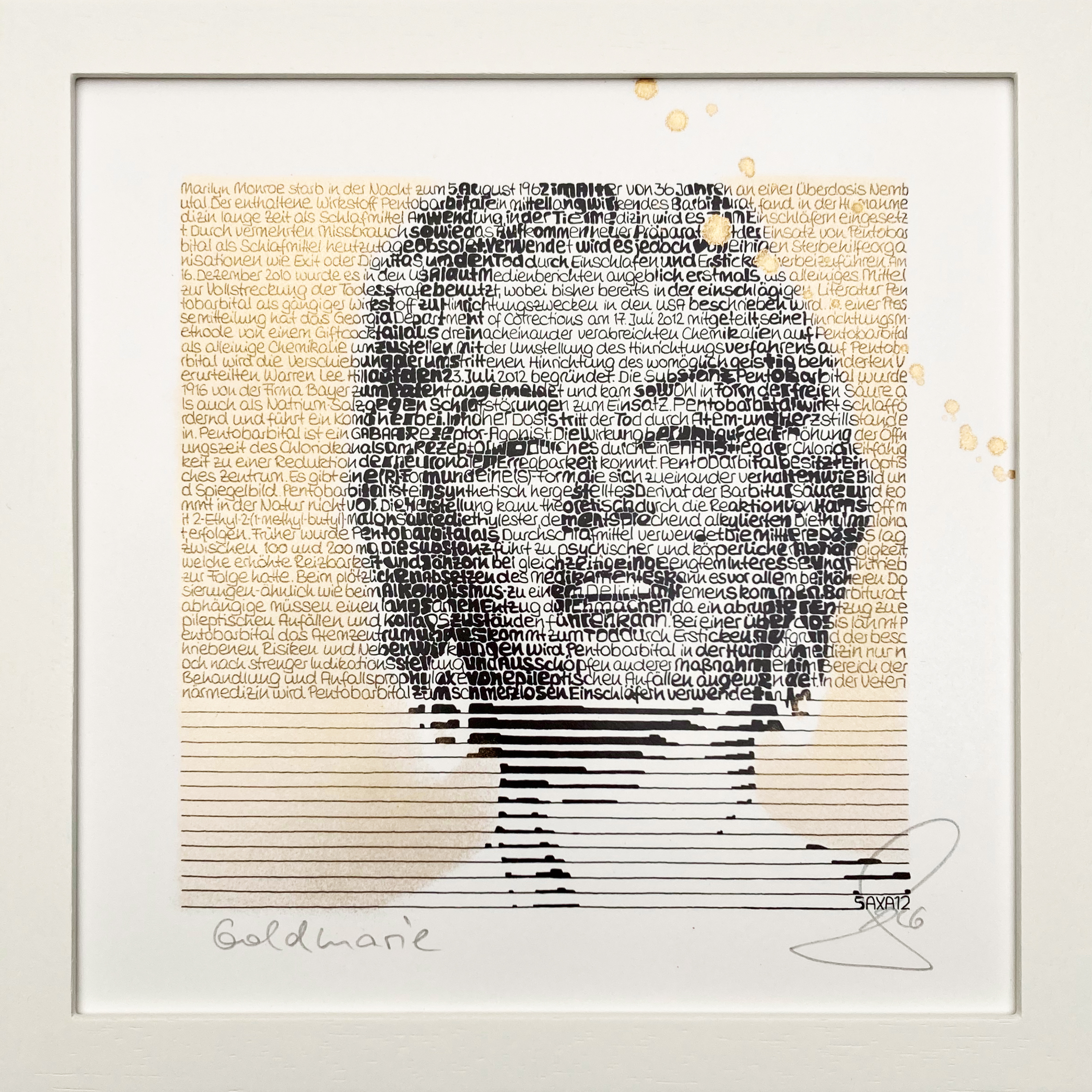 Bild | Marilyn Monroe – SAXA Gold Edition Wortmalerei