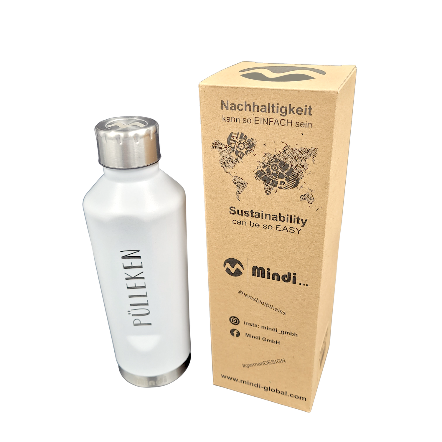 Thermoflasche "Pülleken" Edelstahl (500ml)