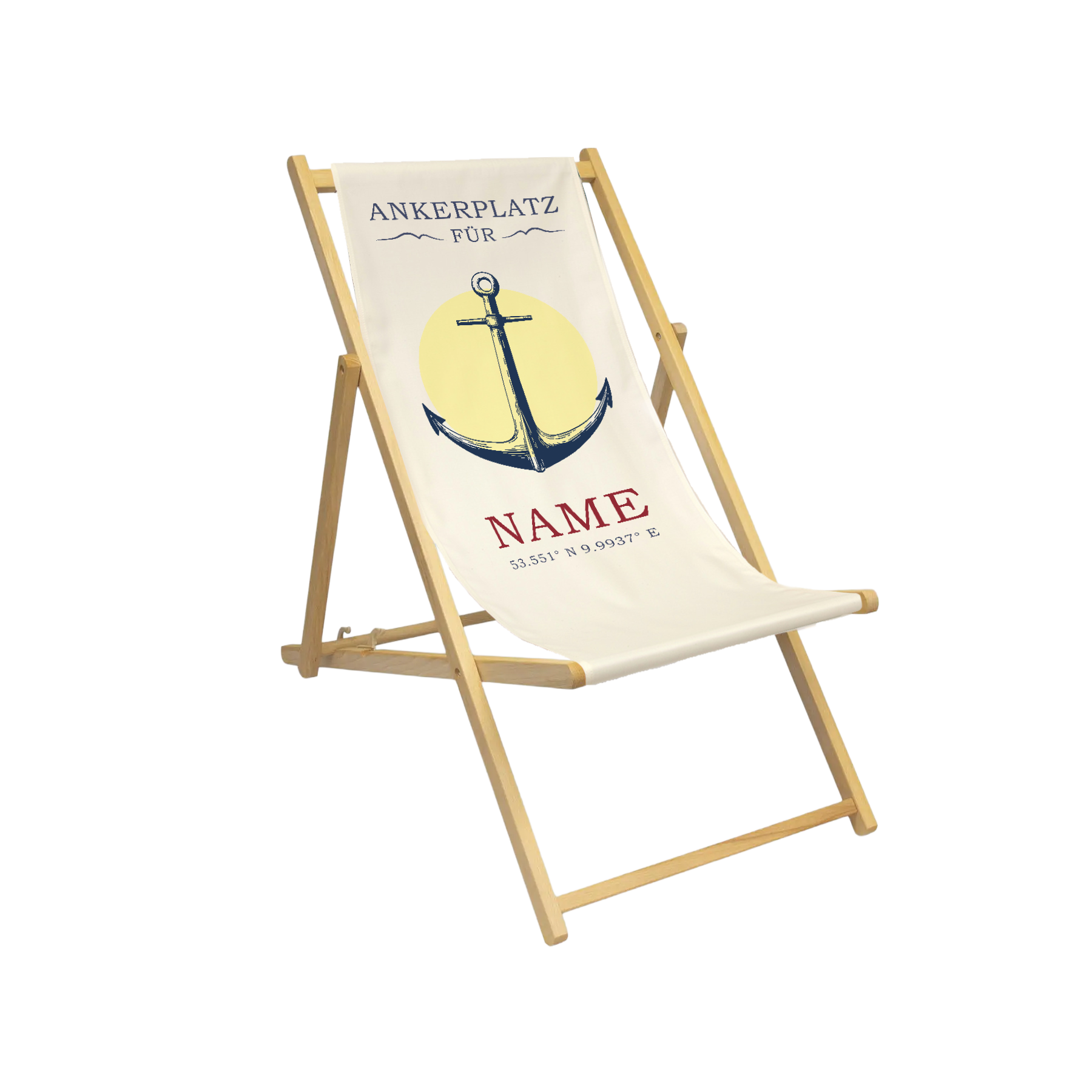 Liegestuhl | personalisierbar - Anker