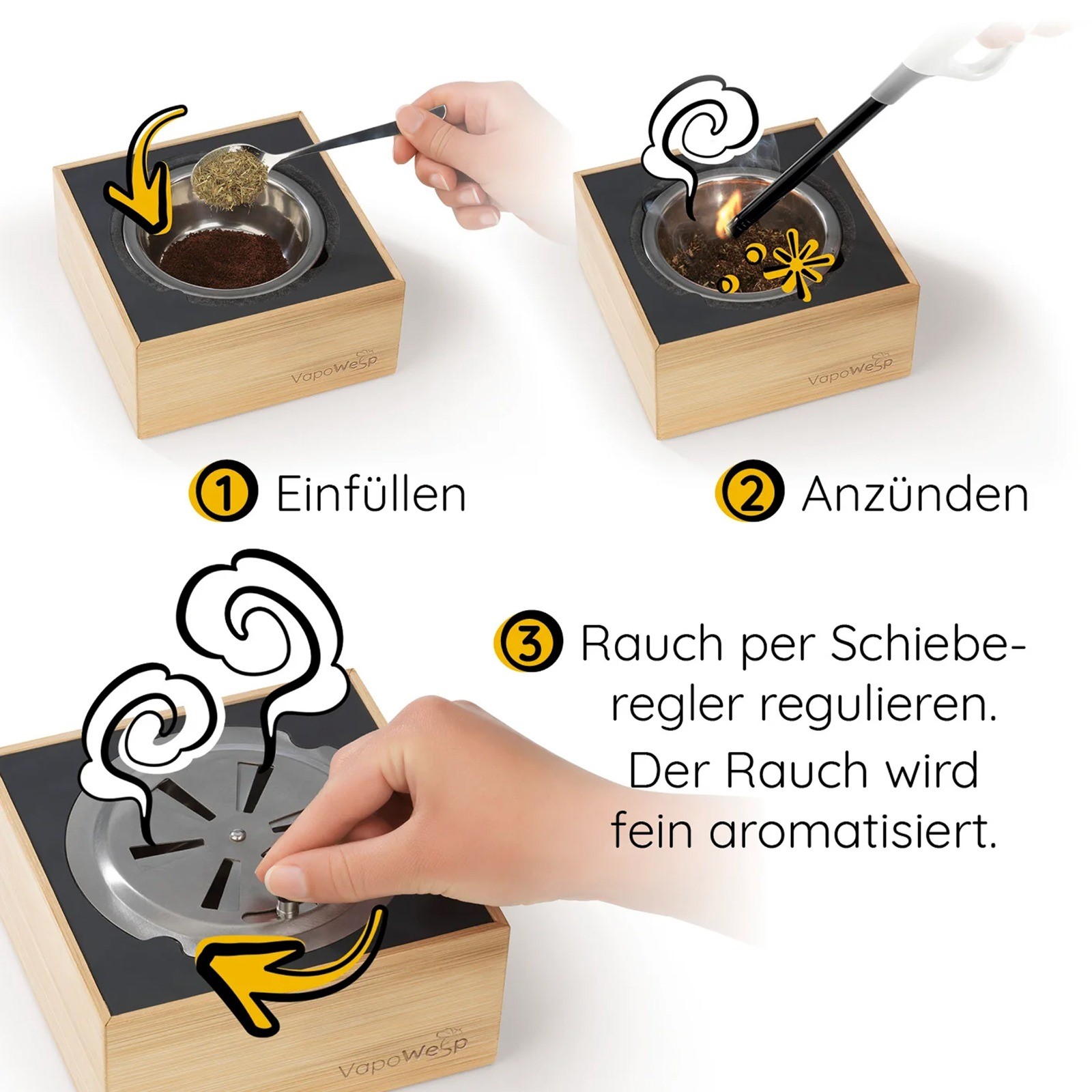 VapoWesp Räucherbox Starterpaket