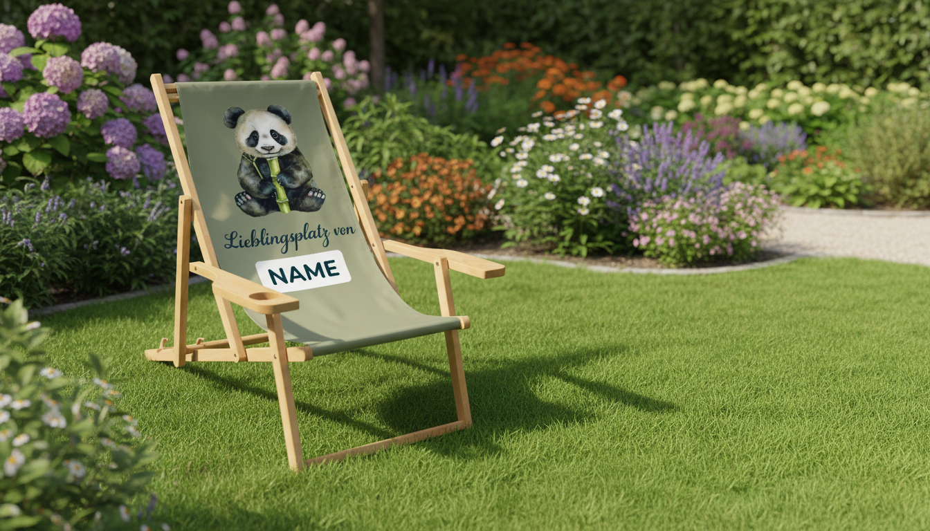 Liegestuhl | personalisierbar - Panda