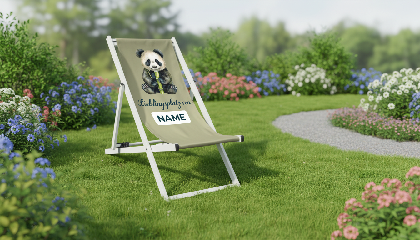 Liegestuhl | personalisierbar - Panda
