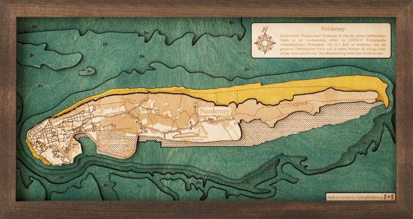 3D Holzwandkarte Norderney