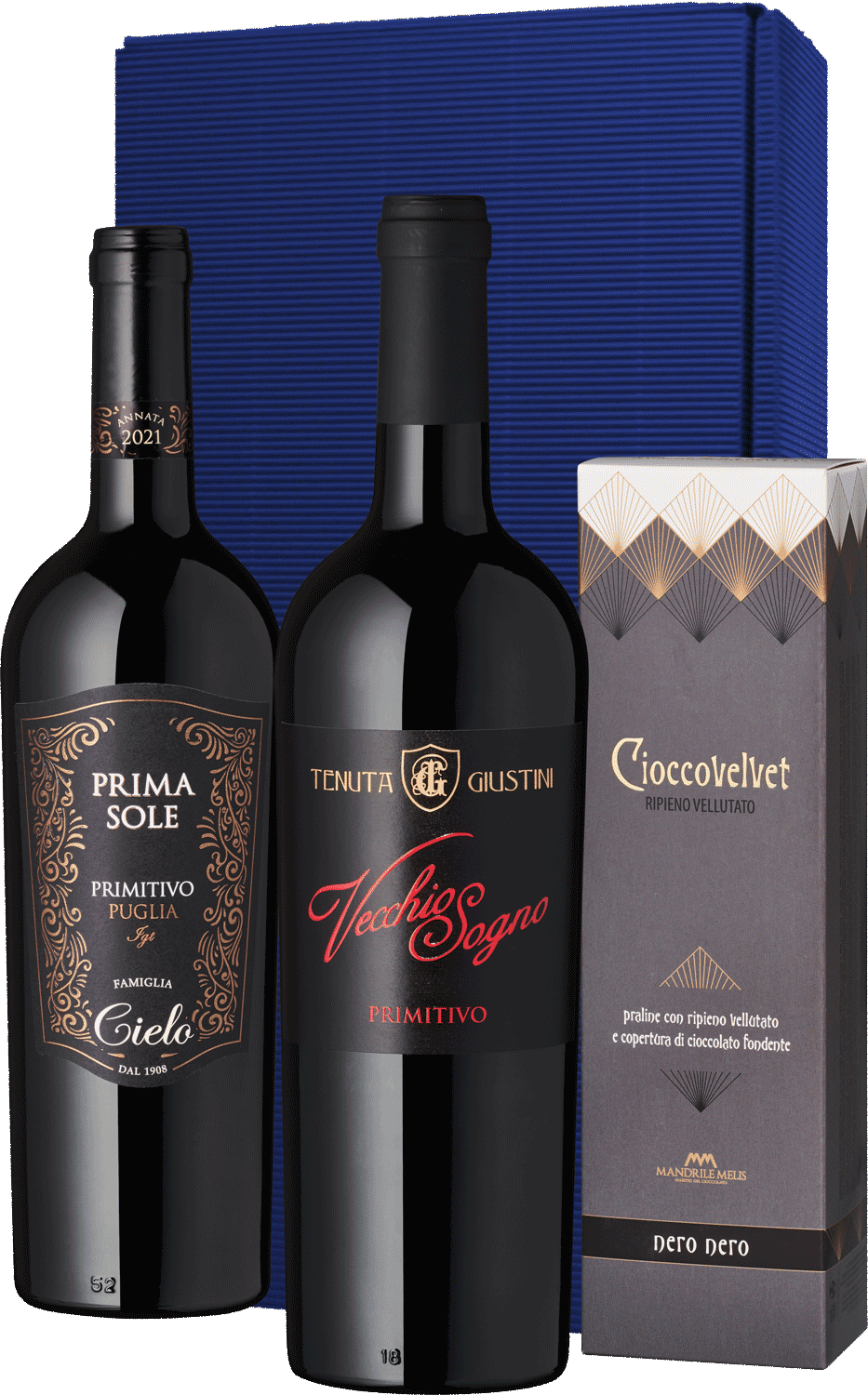 Geschenkset Primitivo & Pralinen