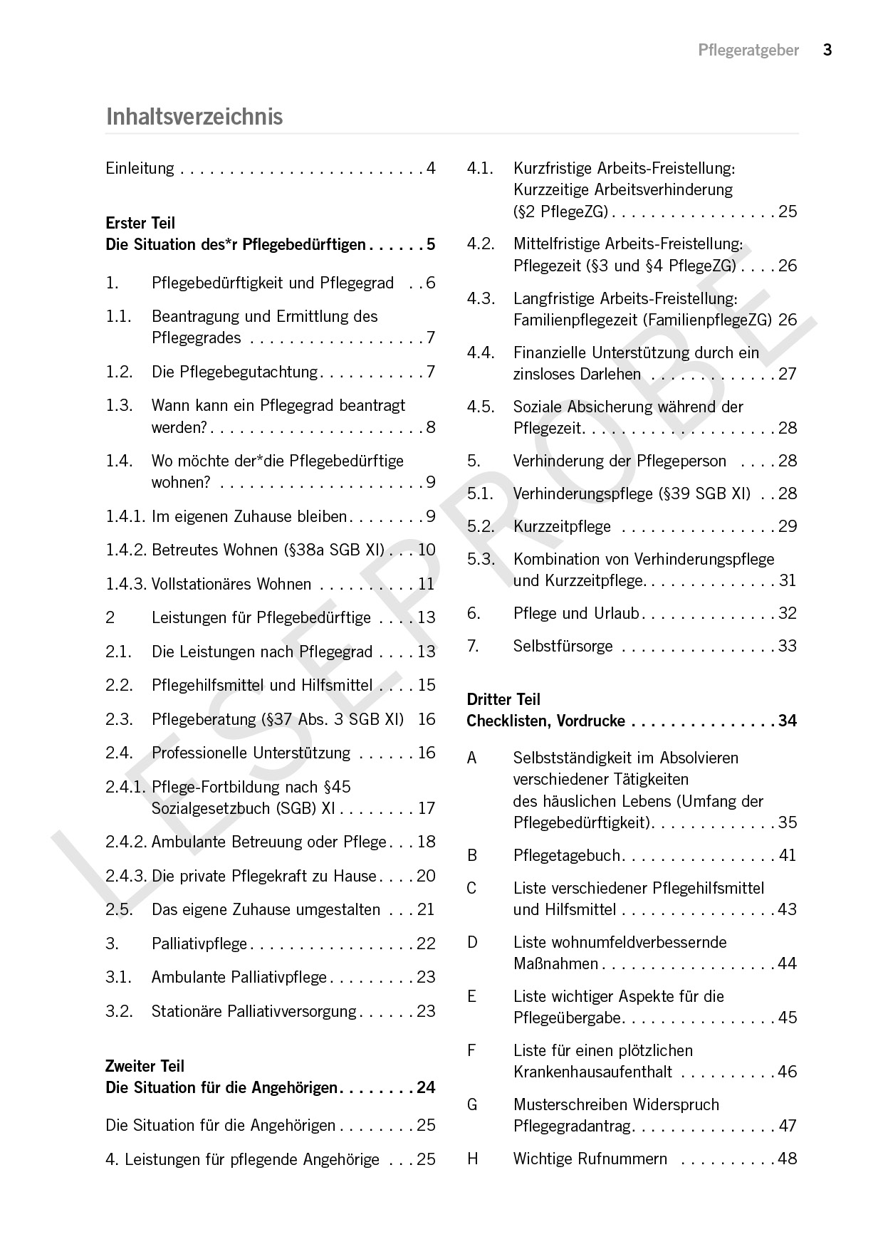 Pflege-geregelt! Kompaktes Pflege-ABC