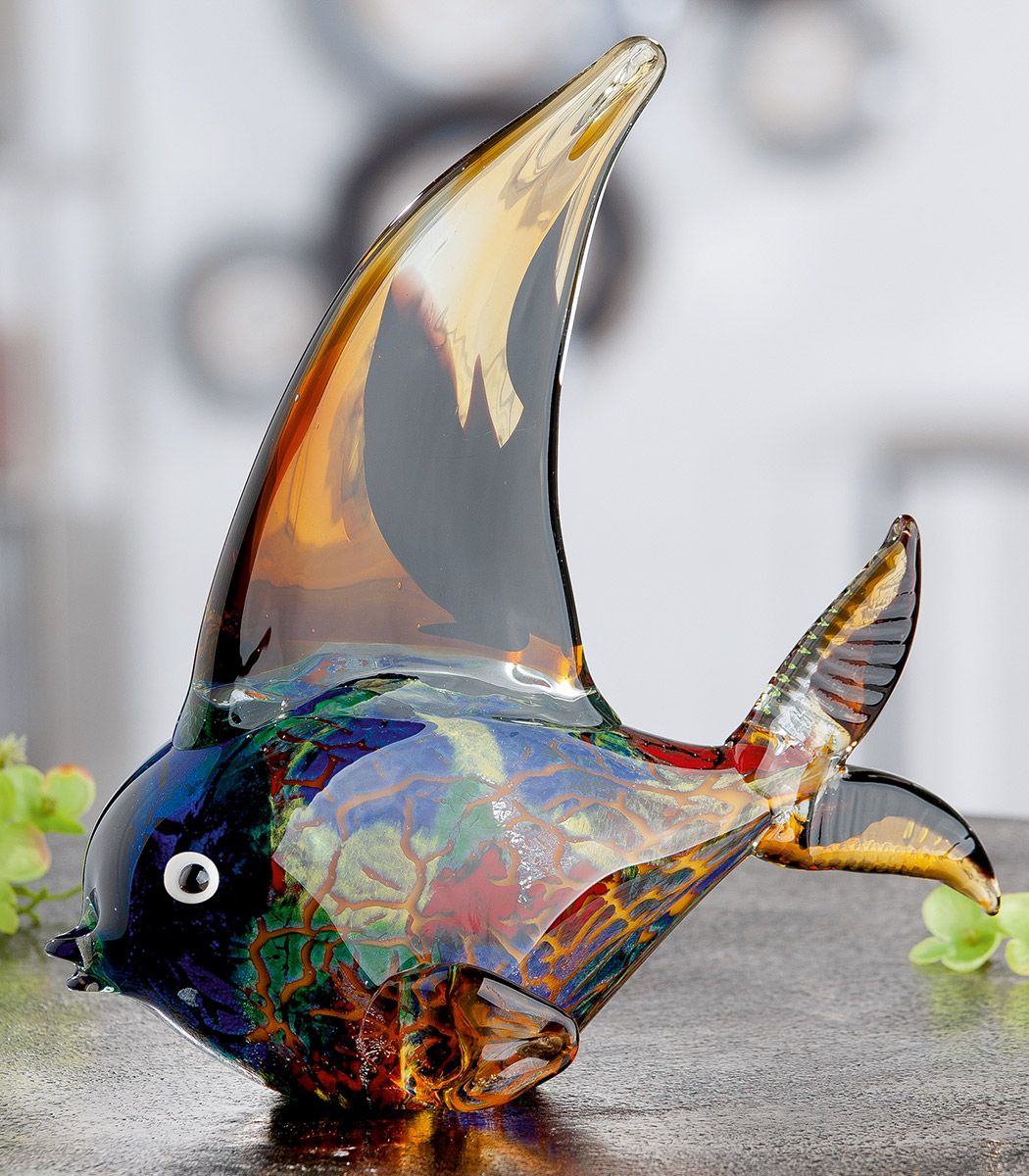 Glasskulptur Fisch Pondo (Höhe 27 cm)