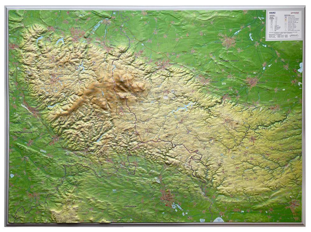 Relief Harz 1:110.000 Tiefgezogenes Kunststoffrelief