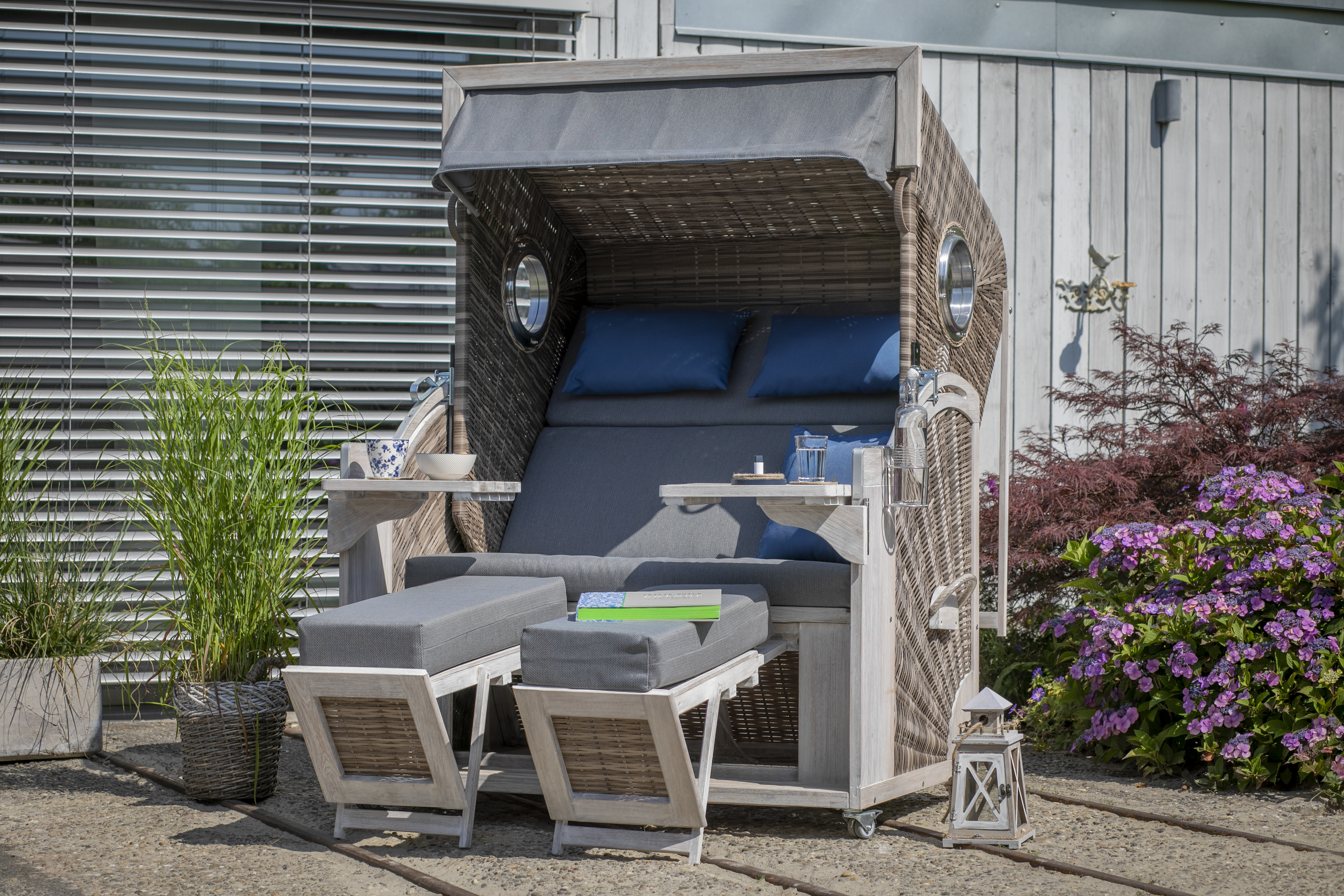 Strandkorb deVries PURE® SEASIDE XL aus Pinienholz - 2-Sitzer