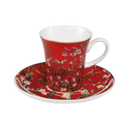 Espressotasse | Mandelbaum rot - Vincent van Gogh