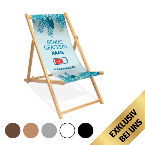 Liegestuhl | personalisierbar - PÄUSKEN