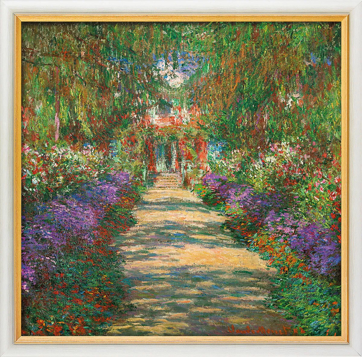Gemälde Garten in Giverny - Claude Monet (1902), gerahmt