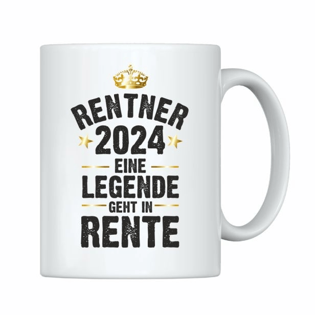 Tasse RentnerIn 2024 - Eine Legende geht in Rente