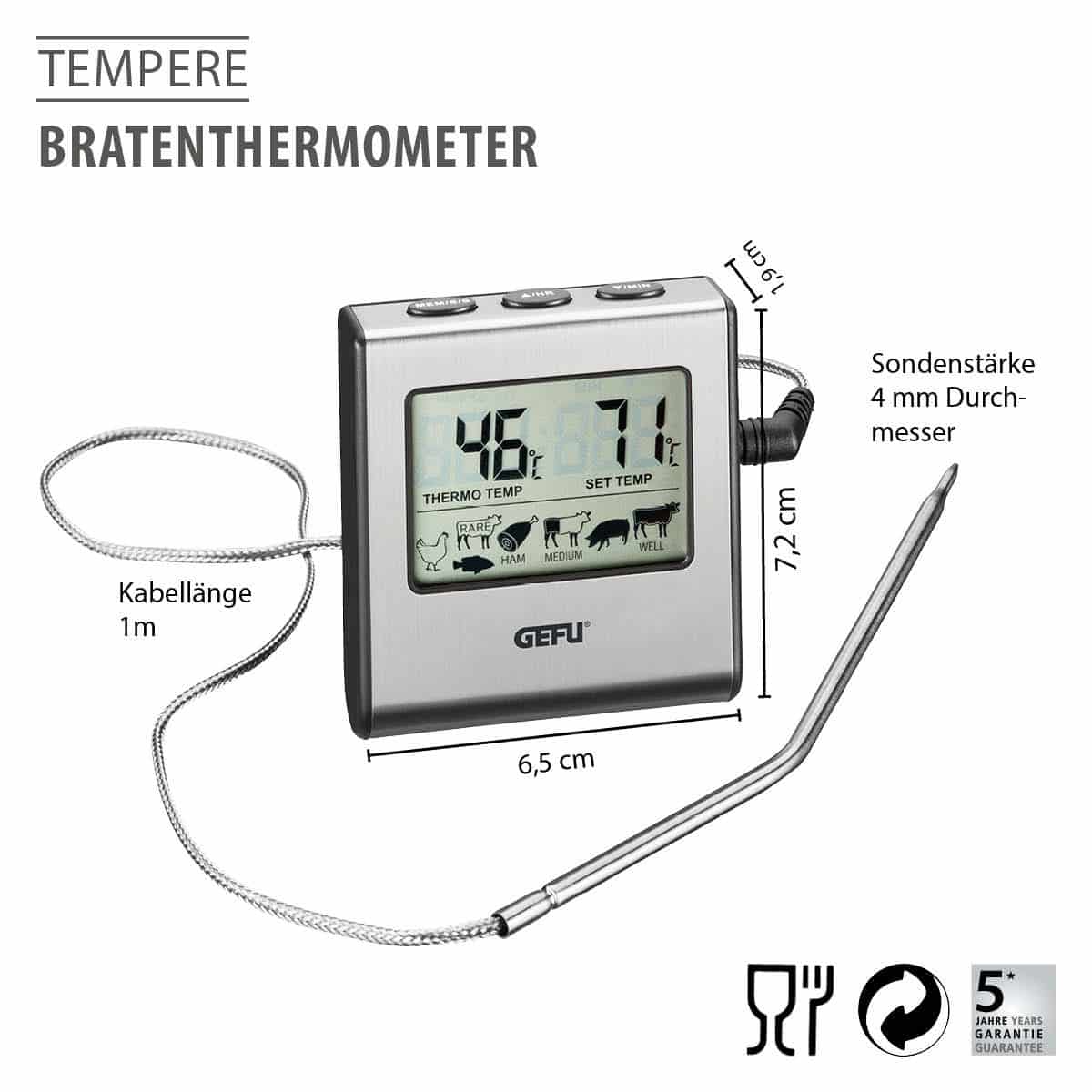 Digitales Bratenthermometer TEMPERE