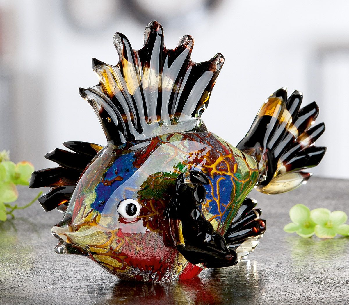 Glasskulptur Fisch Pondo (Höhe 17 cm)