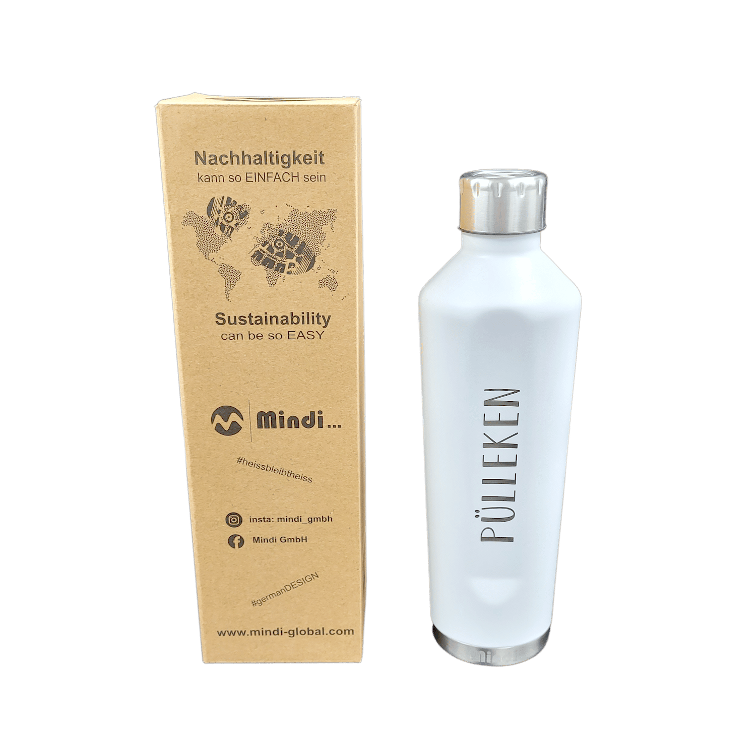 Thermoflasche "Pülleken" Edelstahl (750ml)