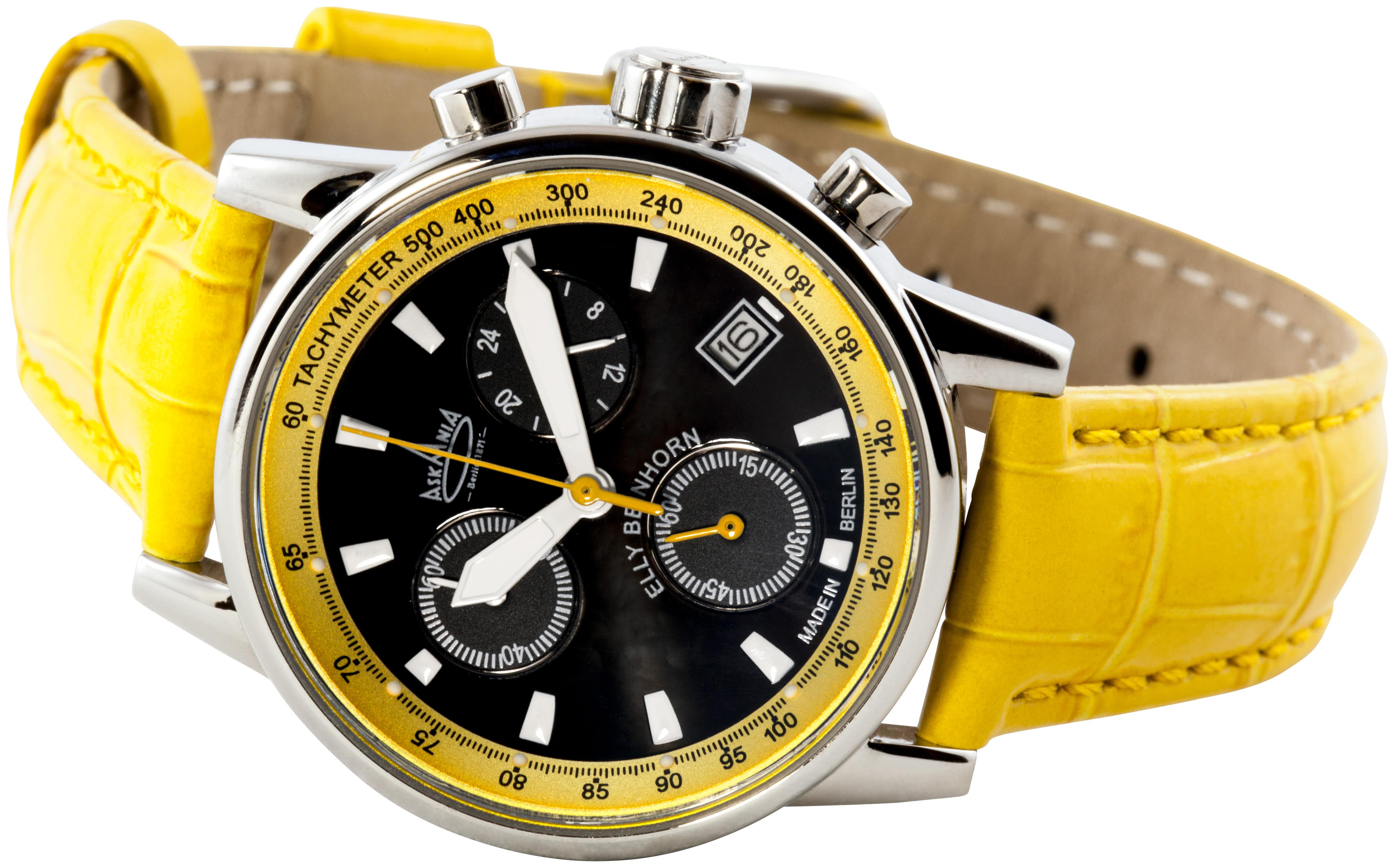 Armbanduhr - ASKANIA ELLY BEINHORN Chronograph gelb